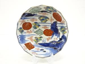 古伊万里　染付　山水　面取　鉢（保護箱付）